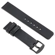 Akcesoria do pulsometrów i zegarków sportowych - moVear uStrap S1 Skórzany pasek do Garmin Fenix 6 / 5 - Pro, Plus, Solar (koperta 47mm) z adapterem QuickFit 22mm | Czarny - miniaturka - grafika 1