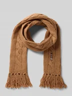 Apaszki i szaliki damskie - Szal wełniany z frędzlami - miniaturka - grafika 1