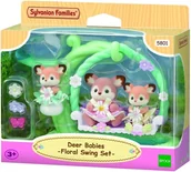 Figurki dla dzieci - Zestaw Sylvanian Families Deer Babies Floral Swing Set (SLV5801) - miniaturka - grafika 1