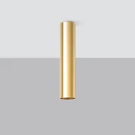 Lampy sufitowe - Plafon TORIS 30 złoty połysk LED 4000K - 6x6x30cm Sollux - miniaturka - grafika 1