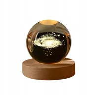 Lampy stojące - SZKLANA KULA Lampka NOCNA 6cm Zasilana na USB dla DZIECI POKOJU Galaktyka - miniaturka - grafika 1