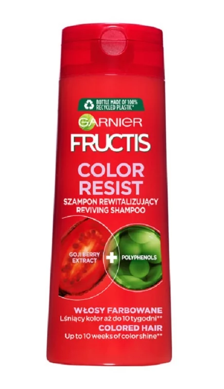 Garnier Fructis Color Resist szampon wzmacniający do włosów farbowanych i z  pasemkami 400 ml - Ceny i opinie na Skapiec.pl