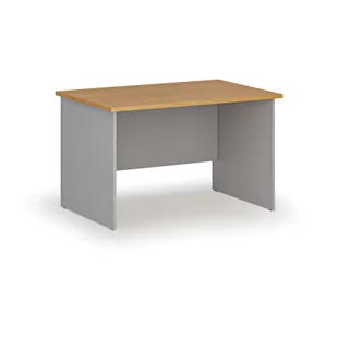 Biurko proste PRIMO GRAY, 1200 x 800 mm, szary/buk - Biurka - miniaturka - grafika 1