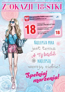 Kartka na 18 urodziny dla Dziewczyny, z dowodem Party27 - Kartki okolicznościowe i zaproszenia - miniaturka - grafika 1