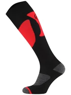 Skarpetki męskie - Skarpety SKI SOCKS na narty i deskę, kolekcja Winter Comfort - Czarno-czerwony 43-46 - miniaturka - grafika 1