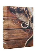 Albumy fotograficzne - Album szyty na 200 zdjęć 10x15 z opisem WOODEN juta - miniaturka - grafika 1