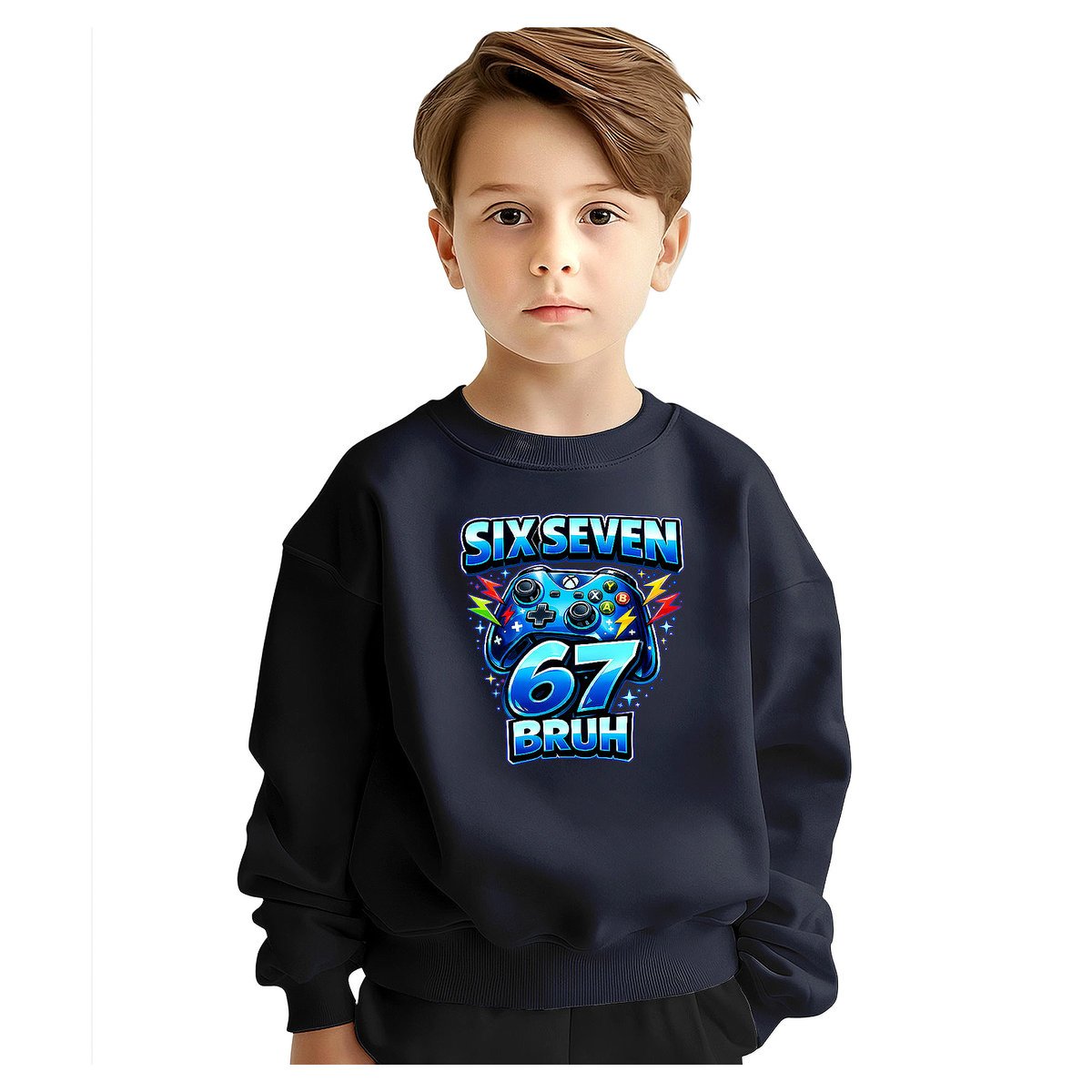 BLUZA DZIECIĘCA 67 SIX SEVEN VIRAL GAMER BRUH 110-116 DLA CHŁOPCA