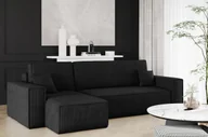 Narożniki - Sofa w kształcie L BEST narożnik tkanina Poso czarny lewy - miniaturka - grafika 1
