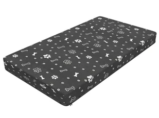 Legowisko dla psa duże 120x80 cm wodoodporne, z tkaniną antypoślizgową Grubość: 4 cm, Wzór pokrowca: Srebrne łapki - Legowiska dla psów - miniaturka - grafika 1