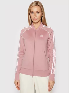 Bluzy damskie - Adidas Bluza HE956 Primeblue SST Track Różowy Regular Fit - grafika 1