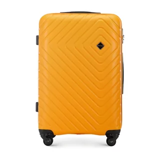 Walizki - Średnia walizka z ABS-u z geometrycznym tłoczeniem - grafika 1
