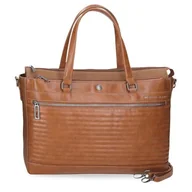 Torby na laptopy - Pepe Jeans Biker Torba na Laptopa 15,6 cala Brązowy 42x27x11 cm Poliester z Detalami ze Sztucznej Skóry by Joumma Bags, Brązowy brązowy, Talla única, torba na laptopa - miniaturka - grafika 1