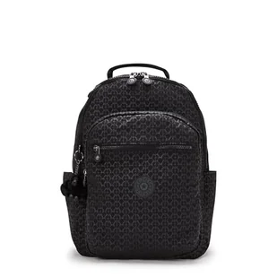 Kipling SEOUL Duży plecak, Signature Emb (Czarny) - Plecaki - miniaturka - grafika 1