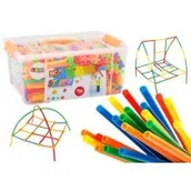 Zabawki kreatywne - Zestaw słomek do konstrukcji 3D kolorowe 800el - miniaturka - grafika 1
