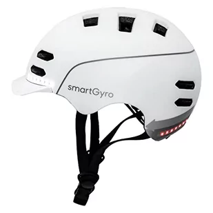 SMARTGYRO Unisex Adult Smart Helmet White, M, biały, M - Kaski motocyklowe - miniaturka - grafika 1