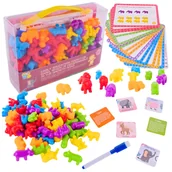 Zabawki interaktywne dla dzieci - Duży Zestaw Edukacyjny Nauka Liczenia Kolorów Gra Montessori Sorter Karty - miniaturka - grafika 1