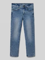 Spodnie i spodenki dla dziewczynek - Jeansy o kroju slim fit z mieszanki bawełny model ‘KATHY’ - miniaturka - grafika 1