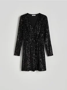 Reserved - Sukienka z cekinami - czarny - Sukienki - miniaturka - grafika 1