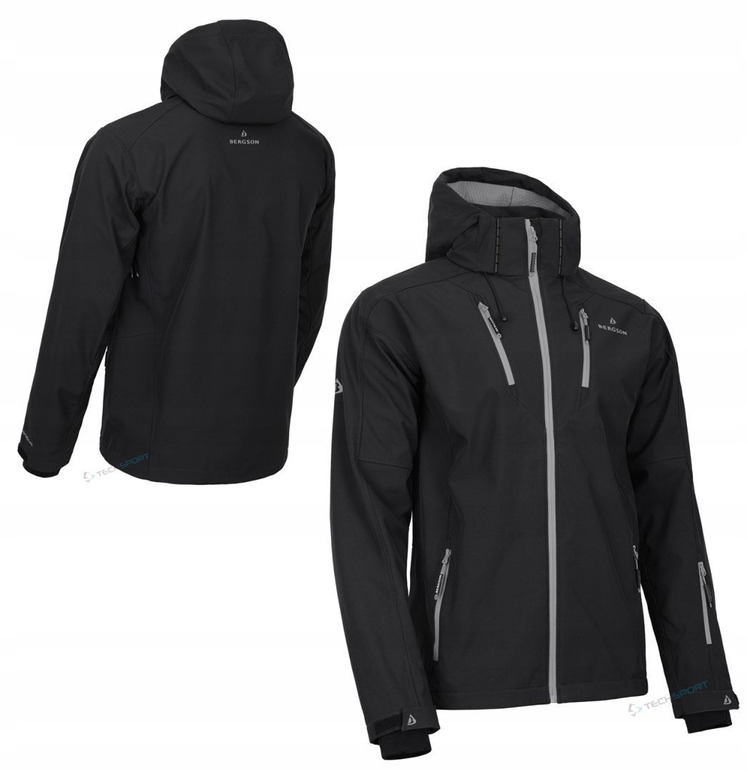BERGSON VARA MĘSKA KURTKA SOFTSHELLOWA MEMBRANA 10000 SUPRA-SHELL M