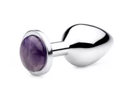 Korki analne - Booty Sparks Gemstones Amethyst Gem Anal Plug Medium - miniaturka - grafika 1