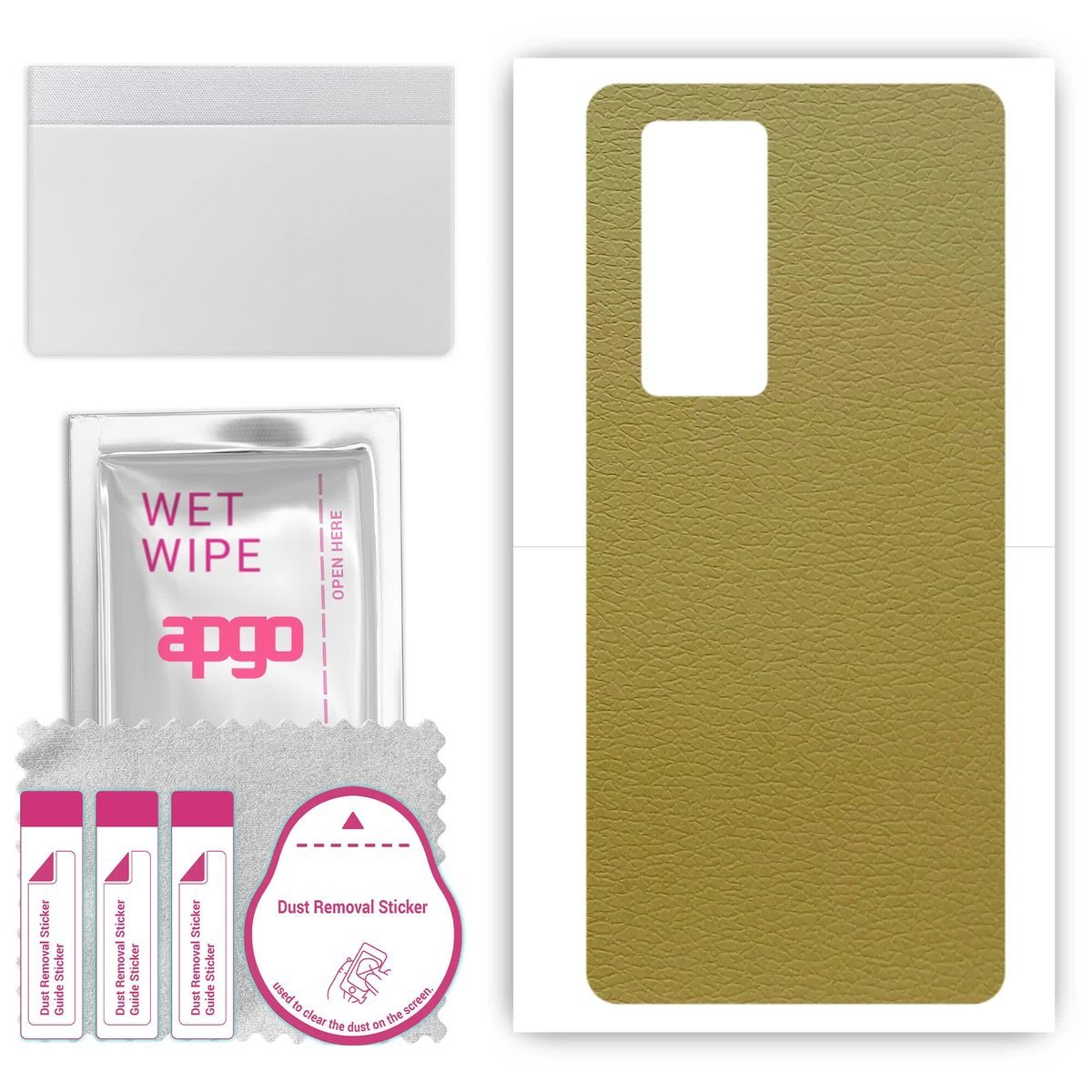 Folia naklejka skórka strukturalna na TYŁ do vivo X50 Pro Plus - Skóra Oliwkowa - apgo SKINS