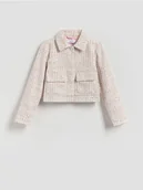 Kurtki i płaszcze dla dziewczynek - Reserved - Tweedowa marynarka - wielobarwny - miniaturka - grafika 1