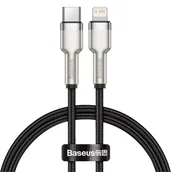 Kable USB - Kabel USB-C do Lightning Baseus Cafule, PD, 20W, 0,25m (czarny) - miniaturka - grafika 1