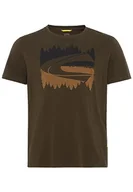 Koszulki męskie - camel active T-shirt męski, khaki (Dark Khaki), 5XL - miniaturka - grafika 1