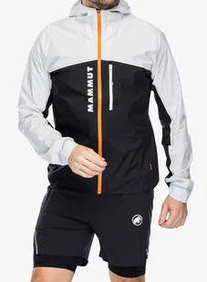 Kurtka do biegania Mammut Aenergy TR HS Hooded Jacket - black/white - Kurtki narciarskie - miniaturka - grafika 1