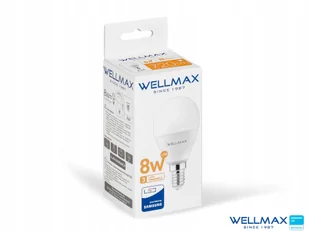 Żarówka Wellmax Samsung Kulka E14 640lm 8W Ciepła - Żarówki tradycyjne - miniaturka - grafika 1