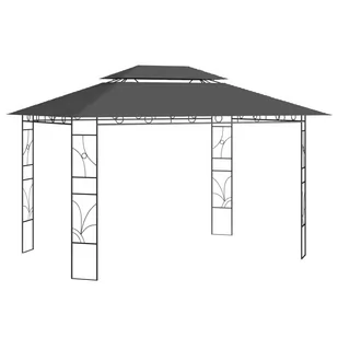 vidaXL Altana, 4x3x2,7 m, antracytowa, 160 g/m - Altany ogrodowe - miniaturka - grafika 1