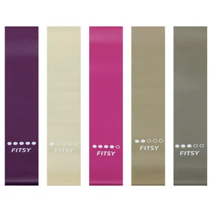 Fitsy, Zestaw Gum Do Ćwiczeń, Różnokolorowe, 5 Szt. - Gumy, taśmy, ekspandery - miniaturka - grafika 1