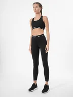 Spodnie sportowe damskie - 4F Legginsy sportowe w kolorze czarnym - miniaturka - grafika 1