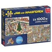 Puzzle - Jumbo Puzzle 2x1000 Haasteren Świąteczne zakupy G3 - miniaturka - grafika 1