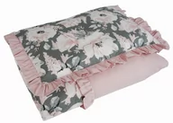 Pościel dla dzieci - Pościel do łóżeczka z falbanką 90x120 SZARA PEONIA - miniaturka - grafika 1