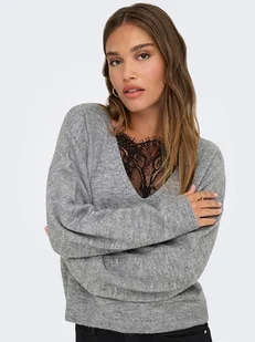 ONLY Sweter w kolorze szarym - Swetry damskie - miniaturka - grafika 1