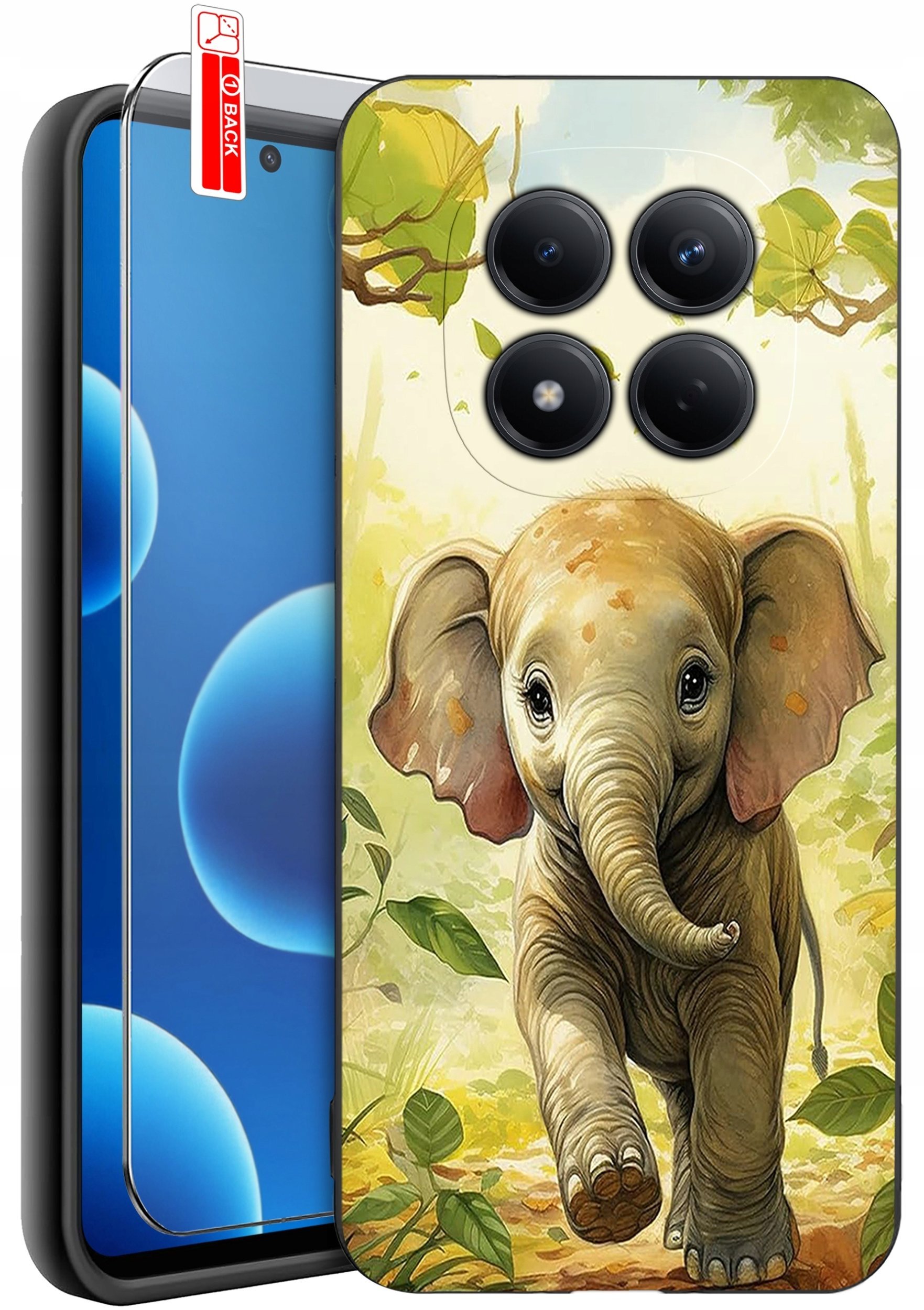 krainaGSM Etui Do Xiaomi Redmi Note 15 Pro 5G Wzory Silikonowe Matt Case + Szkło