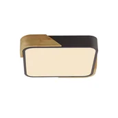 Lampy sufitowe - Kwadratowy plafon LED z drewnem, do sypialni ZM 14289-18 z serii BILA  - miniaturka - grafika 1