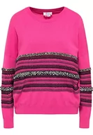 Swetry damskie - IZIA Damski sweter z dzianiny Hoona, różowy, M/L, Rosa, M-L - miniaturka - grafika 1