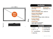 Ekrany projekcyjne - Ekran projekcyjny, przenośny stojak, rozdzielczość 4K, do użytku na zewnątrz, 120 cali - miniaturka - grafika 1