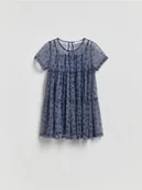 Sukienki i spódniczki dla dziewczynek - Reserved - Dwuwarstwowa sukienka - granatowy - miniaturka - grafika 1