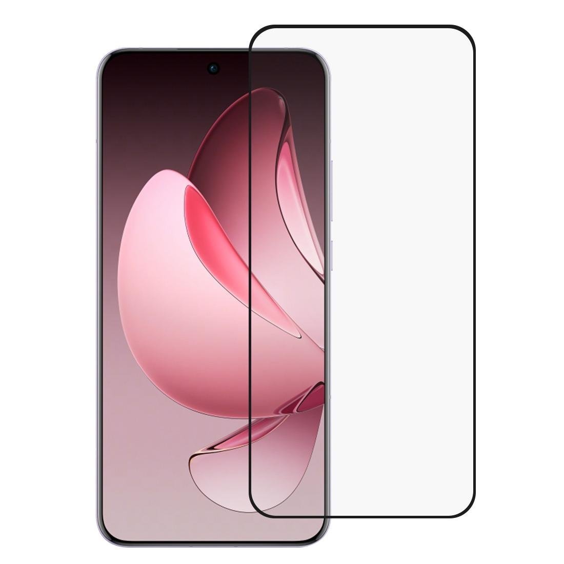Szkło hartowane 9H HD 3D do OPPO Reno13 Pro – zaokrąglone krawędzie, czarna ramka