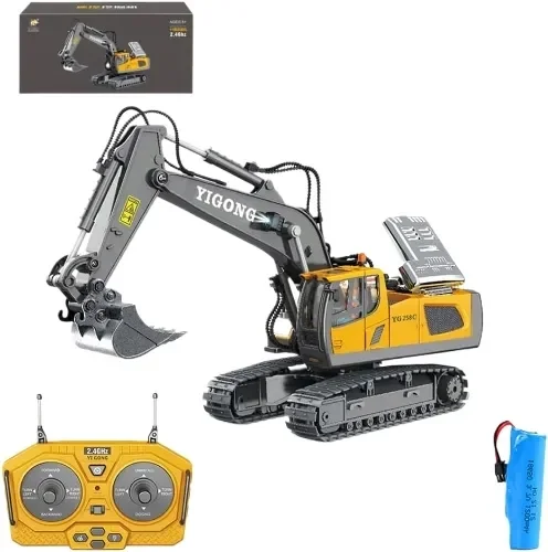 Koparka Rc 1:20 Pojazd Budowlany Zdalnie Sterowana Z Metalową Łopatą