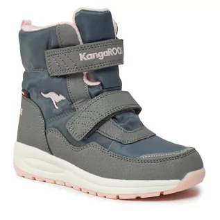 Buty dla dziewczynek - Śniegowce KangaRoos K-Pe Nala V Rtx 18939 000 2017 Steel Grey/Frost Pink - grafika 1