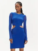 Sukienki - Noisy May Sukienka koktajlowa Louise 27022716 Niebieski Slim Fit - miniaturka - grafika 1