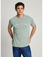 Koszulki męskie - Pepe Jeans Koszulka "Aldridge" w kolorze zielonym - miniaturka - grafika 1