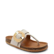 Klapki i japonki damskie - See By Chloe Skórzane japonki CHANY FUSSBETT - miniaturka - grafika 1