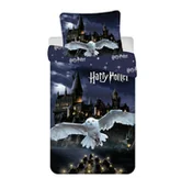 Pościel dla dzieci - Pościel z mikrofIbry 140x200 Harry Potter Hogwarts Night grafitowa poszewka 70x90 - miniaturka - grafika 1