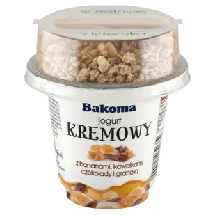 Bakoma Jogurt kremowy z bananami kawałkami czekolady i granolą 230 g - Kefiry, jogurty, maślanki - miniaturka - grafika 1