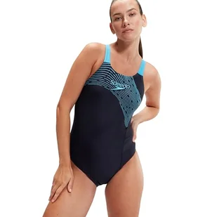 Speedo Damski strój kąpielowy z logo Medley 1 sztuka | klasyka | strój kąpielowy w stylu medalistycznym (1 szt.) - Stroje kąpielowe - miniaturka - grafika 1